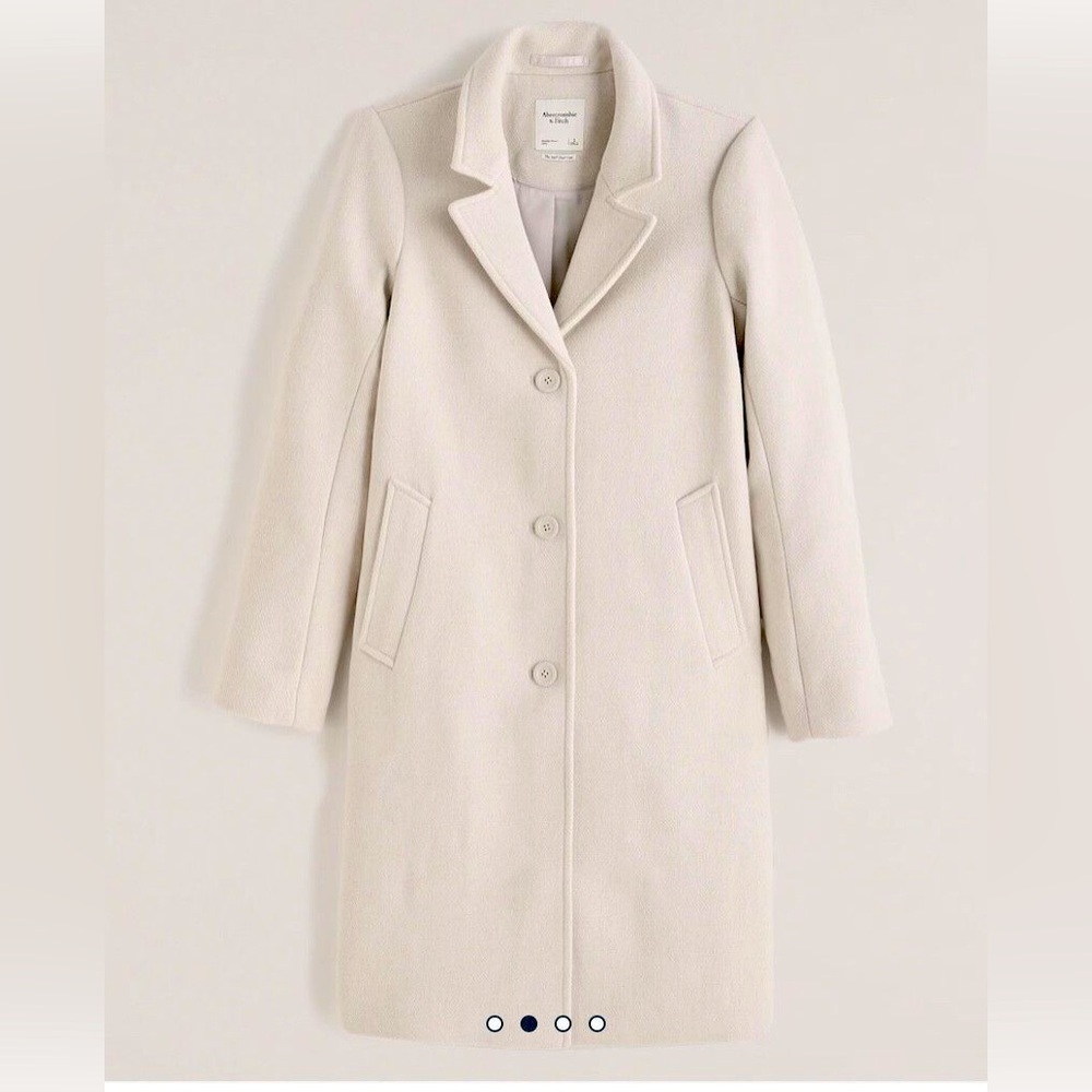 Abercrombie & Fitch Wool Blend Dad Coat